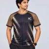 Dark Striped Sports T-Shirt