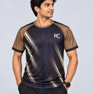 Dark Striped Sports T-Shirt