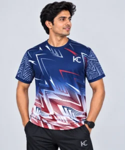 GeoStrike T-Shirt - Navy&Red