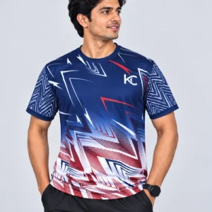 GeoStrike T-Shirt - Navy&Red